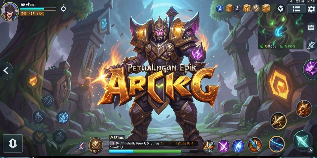 Tampilan gameplay menakjubkan dalam dunia ARPG 55FIVE.