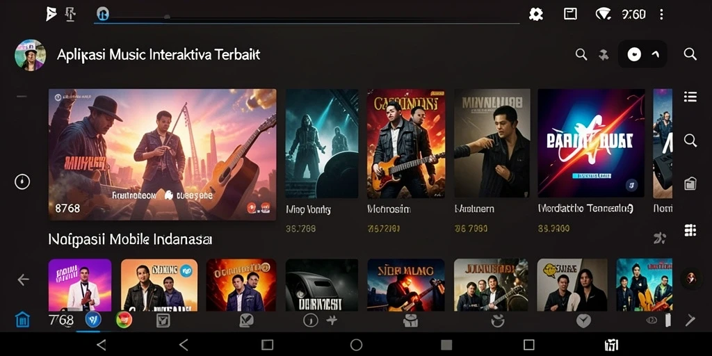 Screenshot gameplay 8768 menunjukkan pengalaman musik yang interaktif dan seru.