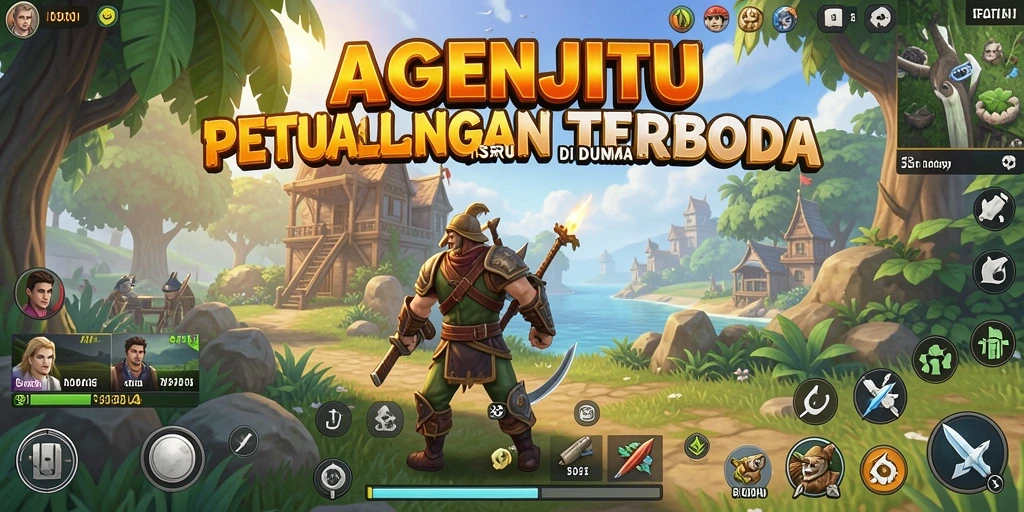 Tampilan gameplay petualangan seru di dunia AGENJITU.