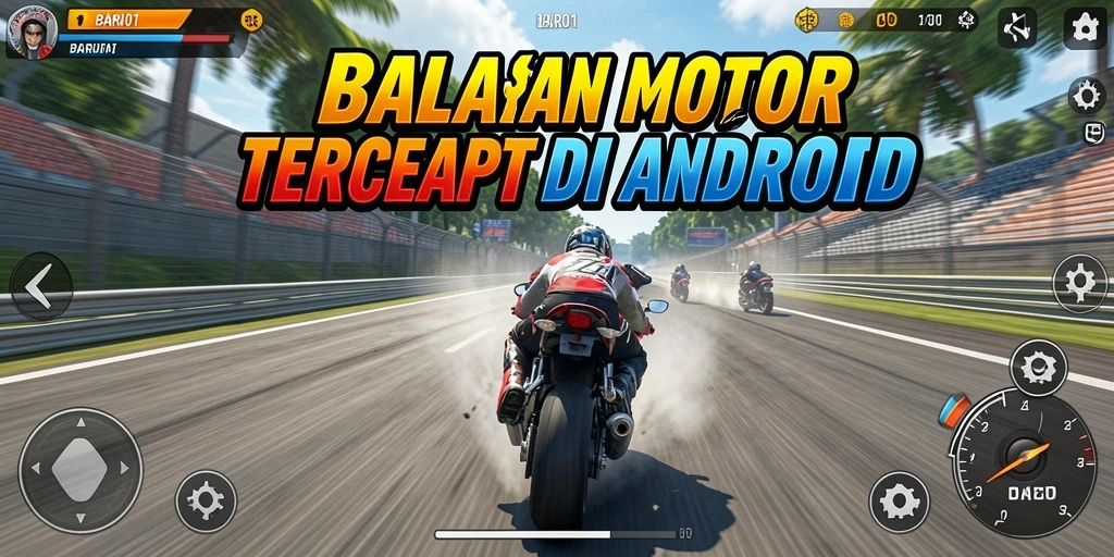 Gameplay seru dan menegangkan dalam balapan motor.