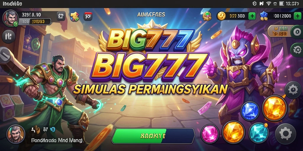 Screenshot gameplay menarik dari BIG777 dalam mode simulasi.