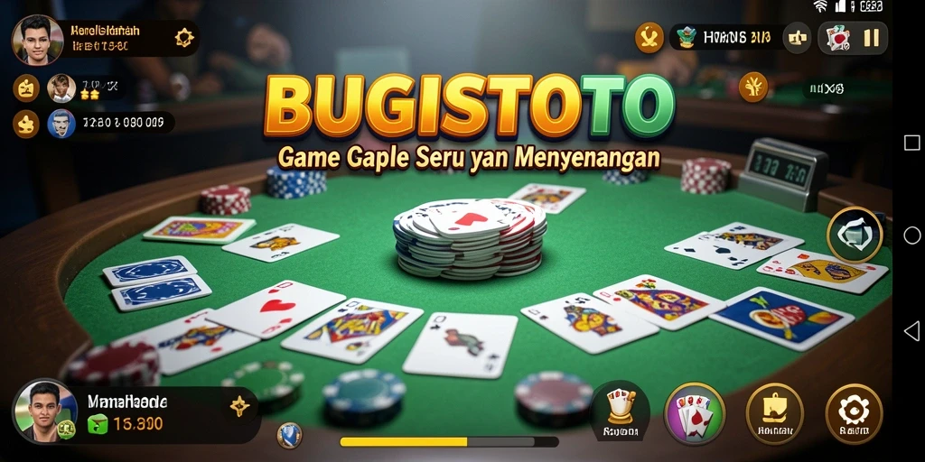 Gameplay seru Gaple di aplikasi BUGISTOTO.