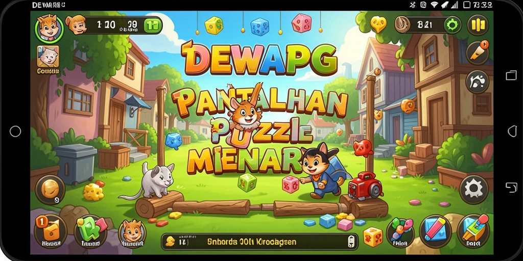 Tampilan permainan DEWAPG dengan berbagai teka-teki menantang.