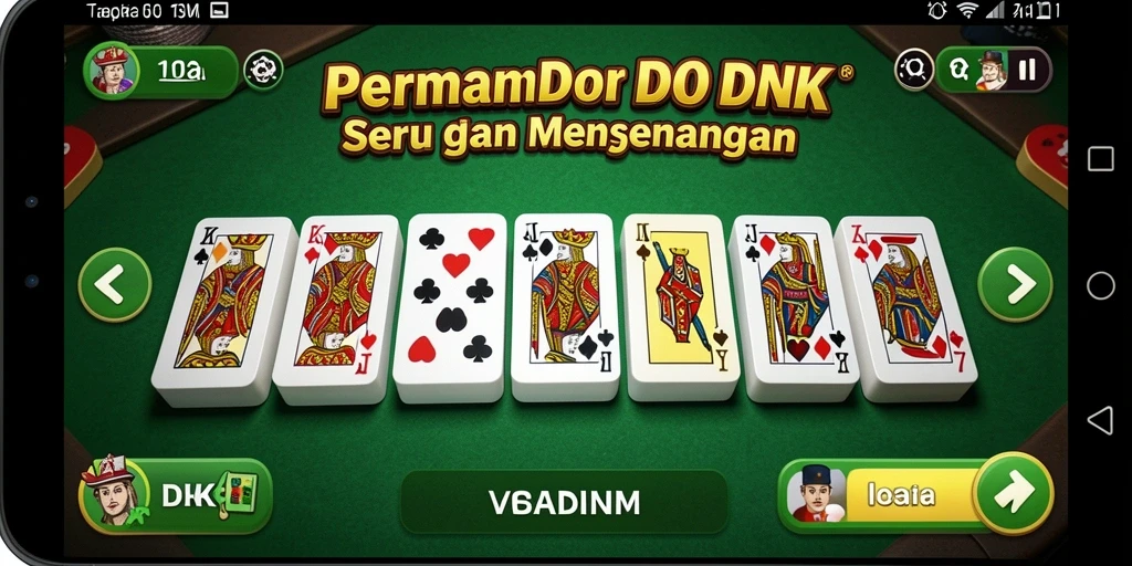 Tampilan gameplay DKK yang menarik dan seru saat bermain domino.