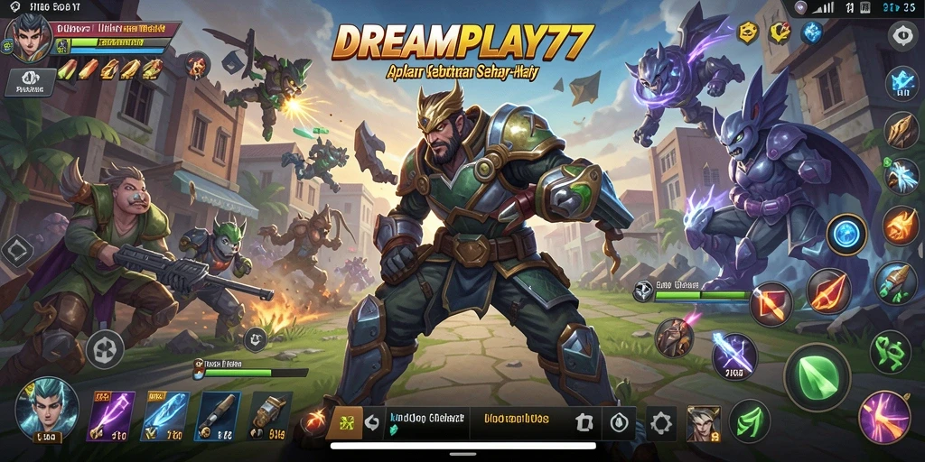 Tampilan antarmuka utama DREAMPLAY77 yang menarik dan fungsional.