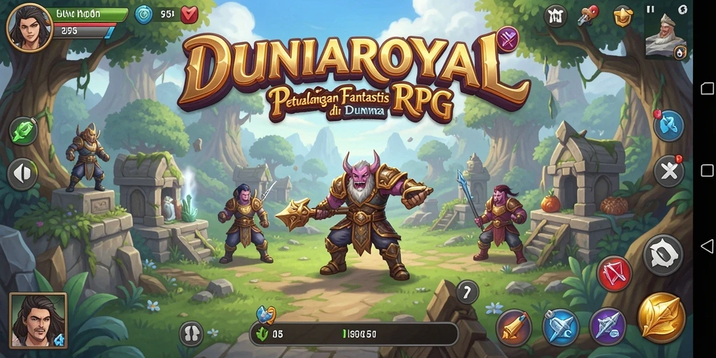 Tampilan gameplay DUNIAROYAL yang seru dan menantang.