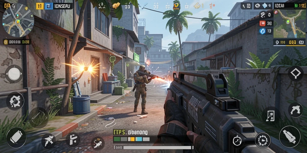 Tampilan gameplay seru dari IDNSERU dalam mode TPS.