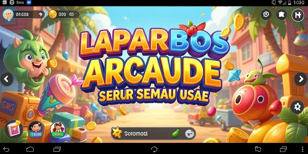 Screenshot LAPARBOS menampilkan aksi seru dalam permainan Arcade.
