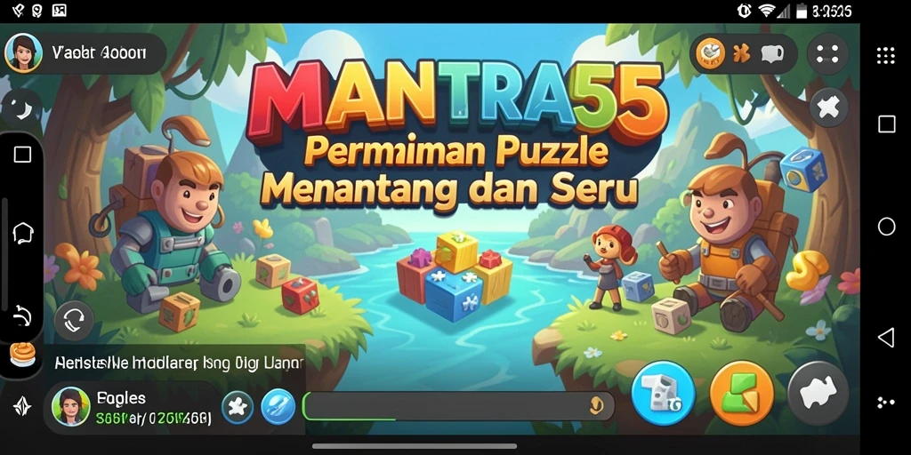 Screenshot gameplay menunjukkan tantangan Puzzle yang menarik di MANTRA55.