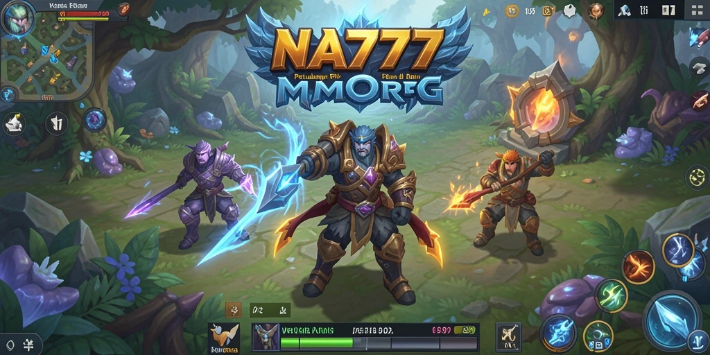 Screenshot gameplay NA777 menunjukkan aksi mendebarkan di dunia MMORPG.
