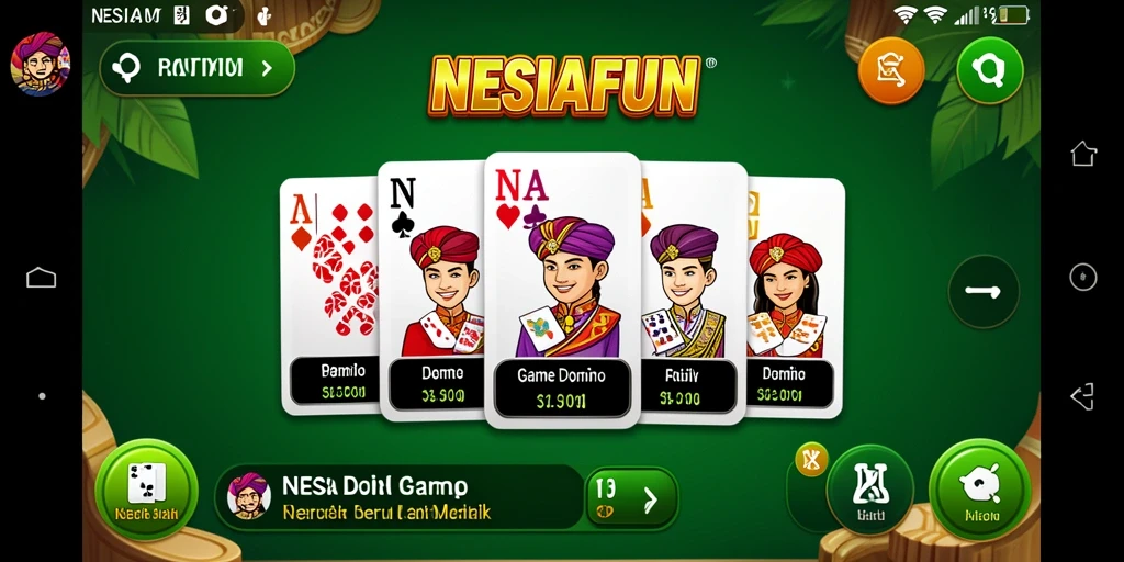 Tampilan gameplay seru dari NESIAFUN saat berlaga di dunia Domino.