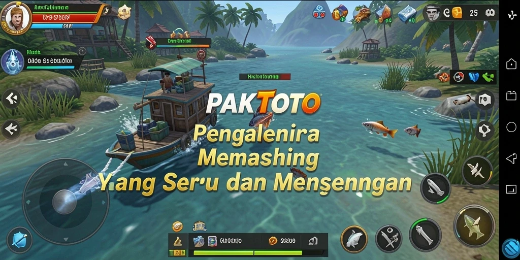 Tampilan gameplay PAKTOTO yang menampilkan pengalaman memancing.