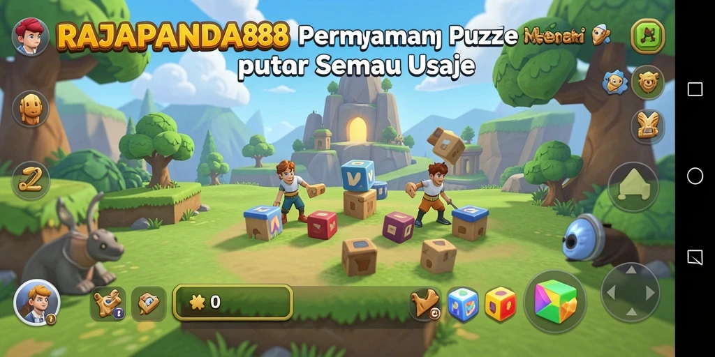 Tampilan gameplay kekompakan dalam RAJAPANDA88 yang penuh warna.