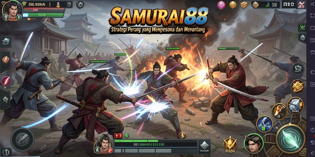 Tampilan gameplay <strong>SAMURAI88</strong> yang mendebarkan dengan aksi strategi yang intens.