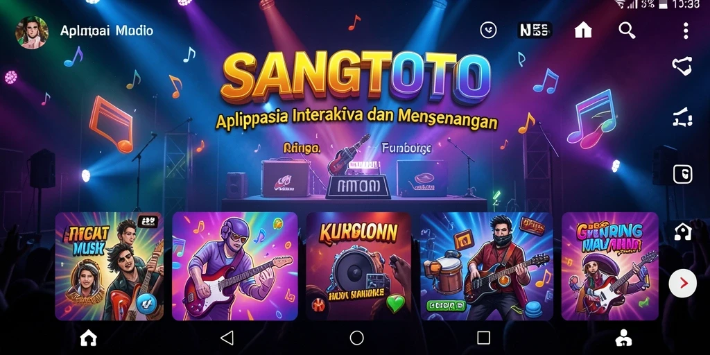 Tampilan gameplay SANGTOTO dengan banyak lagu dan tantangan interaktif.