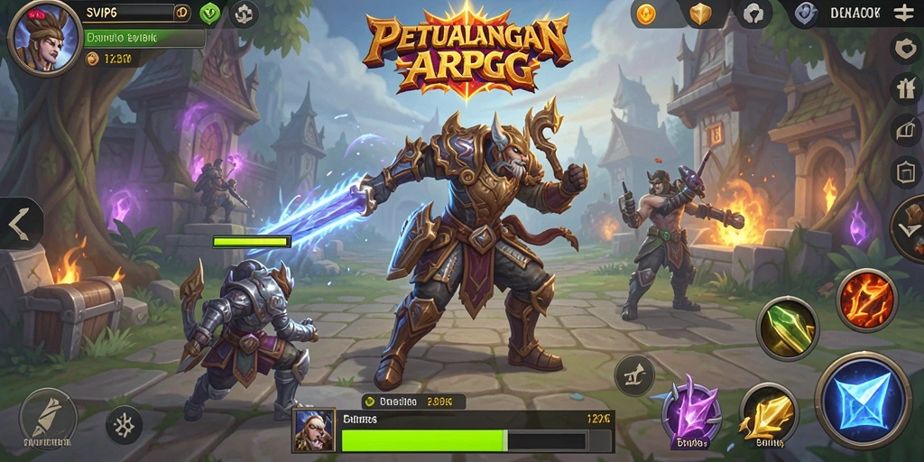 Screenshot utama SVIP6 menampilkan pertarungan epik dalam gameplay ARPG.