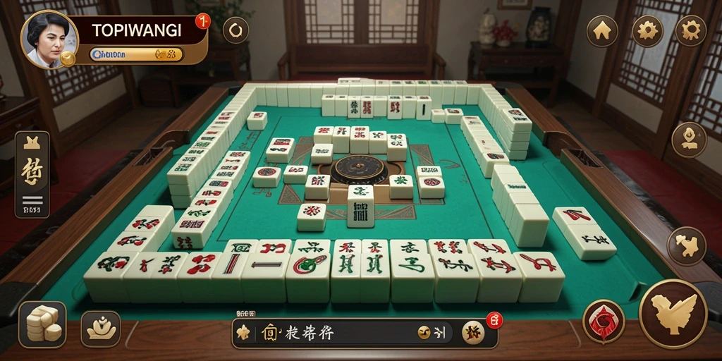 Screenshot gameplay menampilkan keseruan bermain Mahjong di TOPIWANGI.