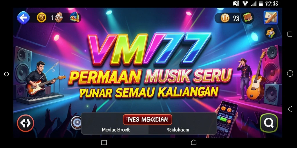 Screenshot gameplay VM777 yang menampilkan aksi seru bermain musik.